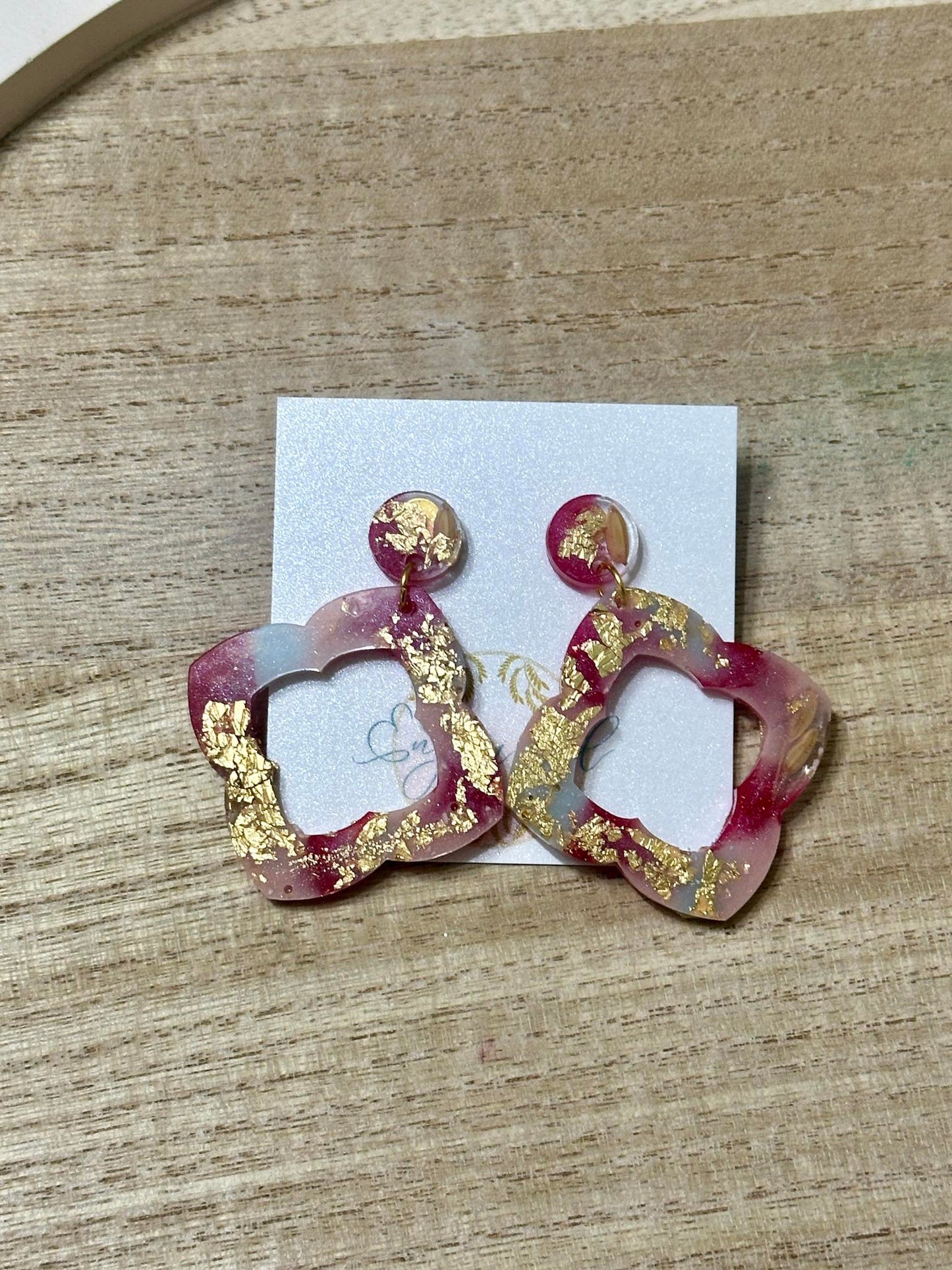 USA Quatrefoil Rice Earrings