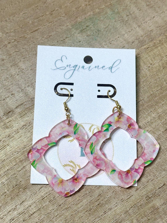 Rose Quatrefoil Earrings