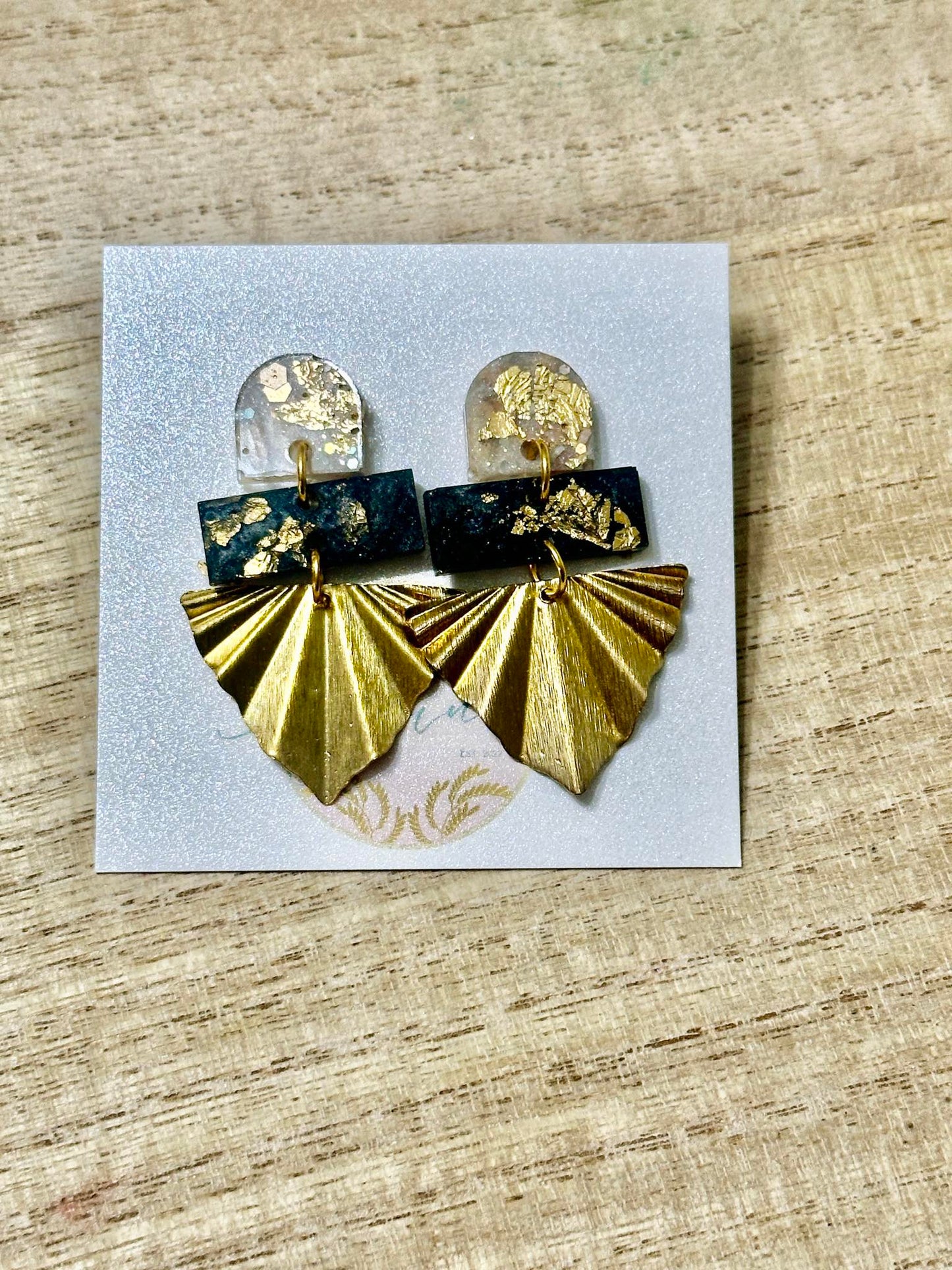 Black and Gold Modern Earrings