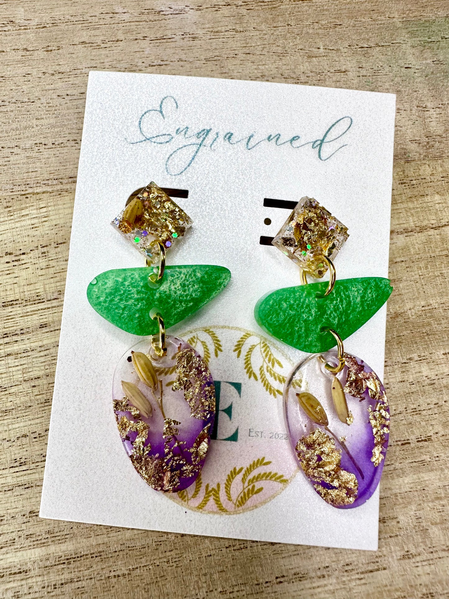 Mardi Gras Earrings