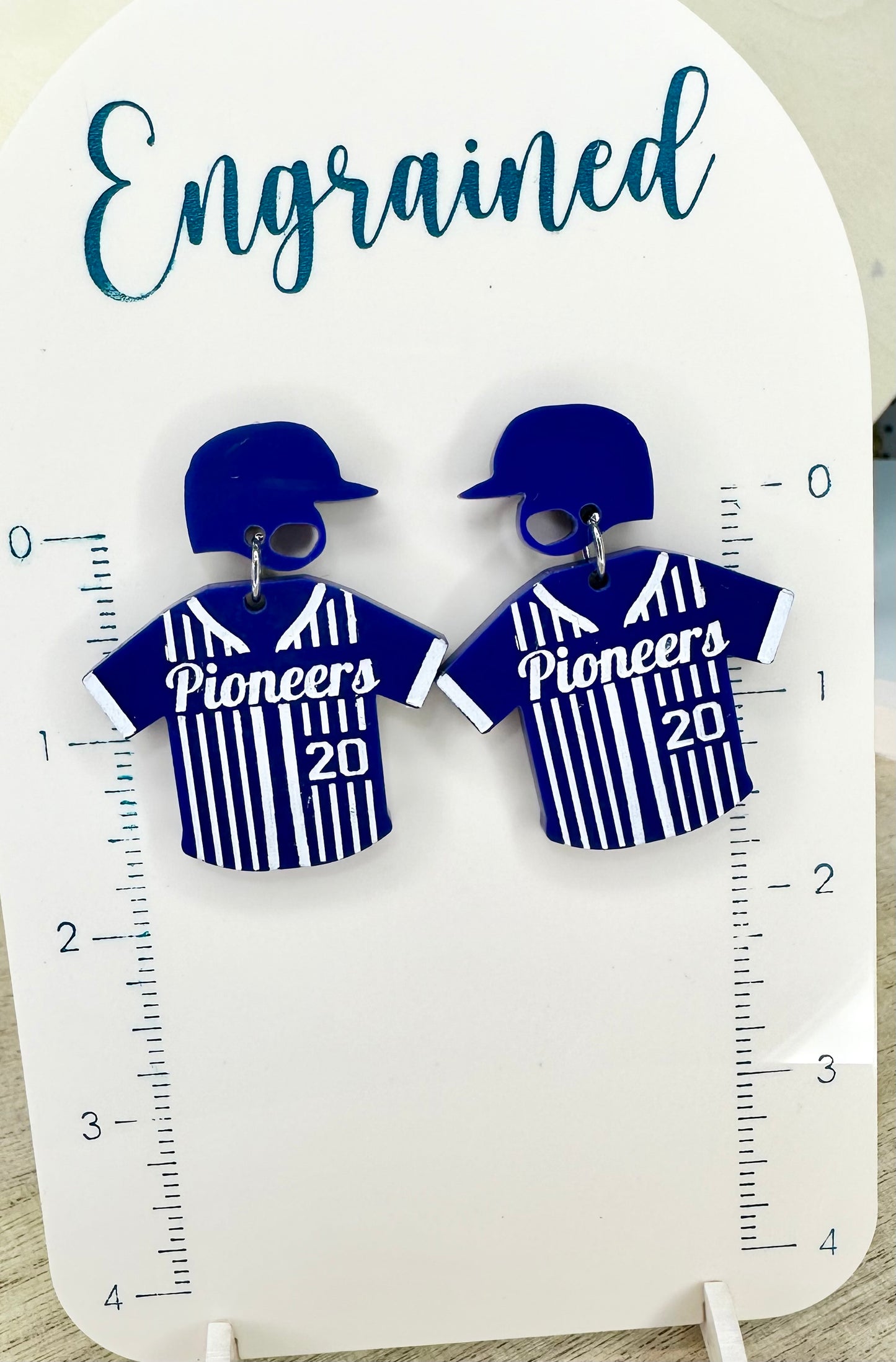 Baseball Jersey Earrings