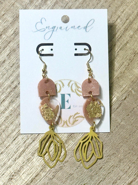 Contemporary Flower Bud Rice Earrings