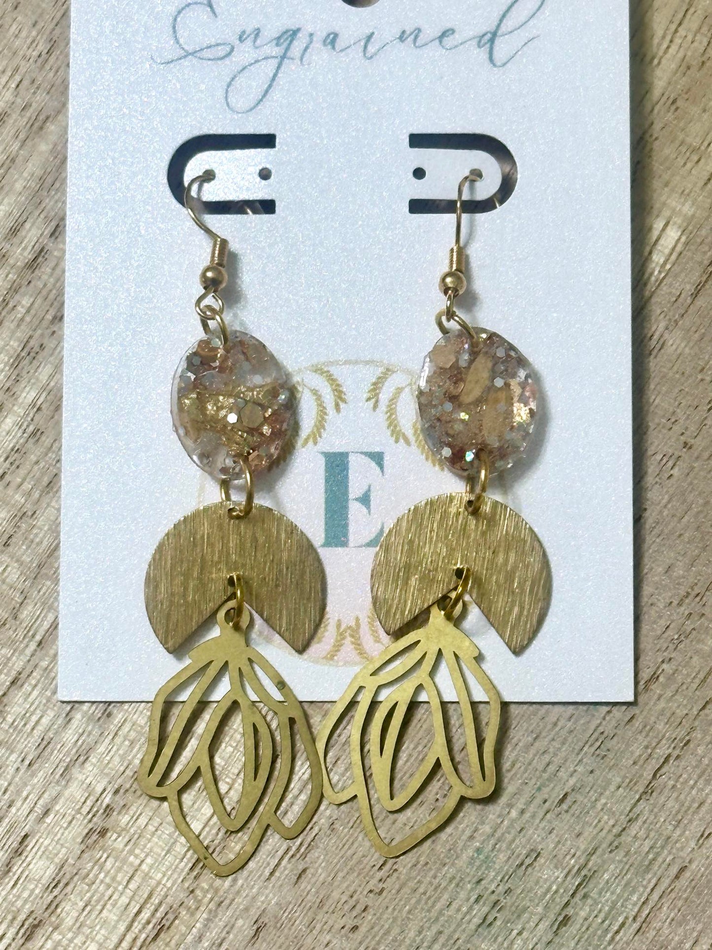 Contemporary Flower Bud Rice Earrings