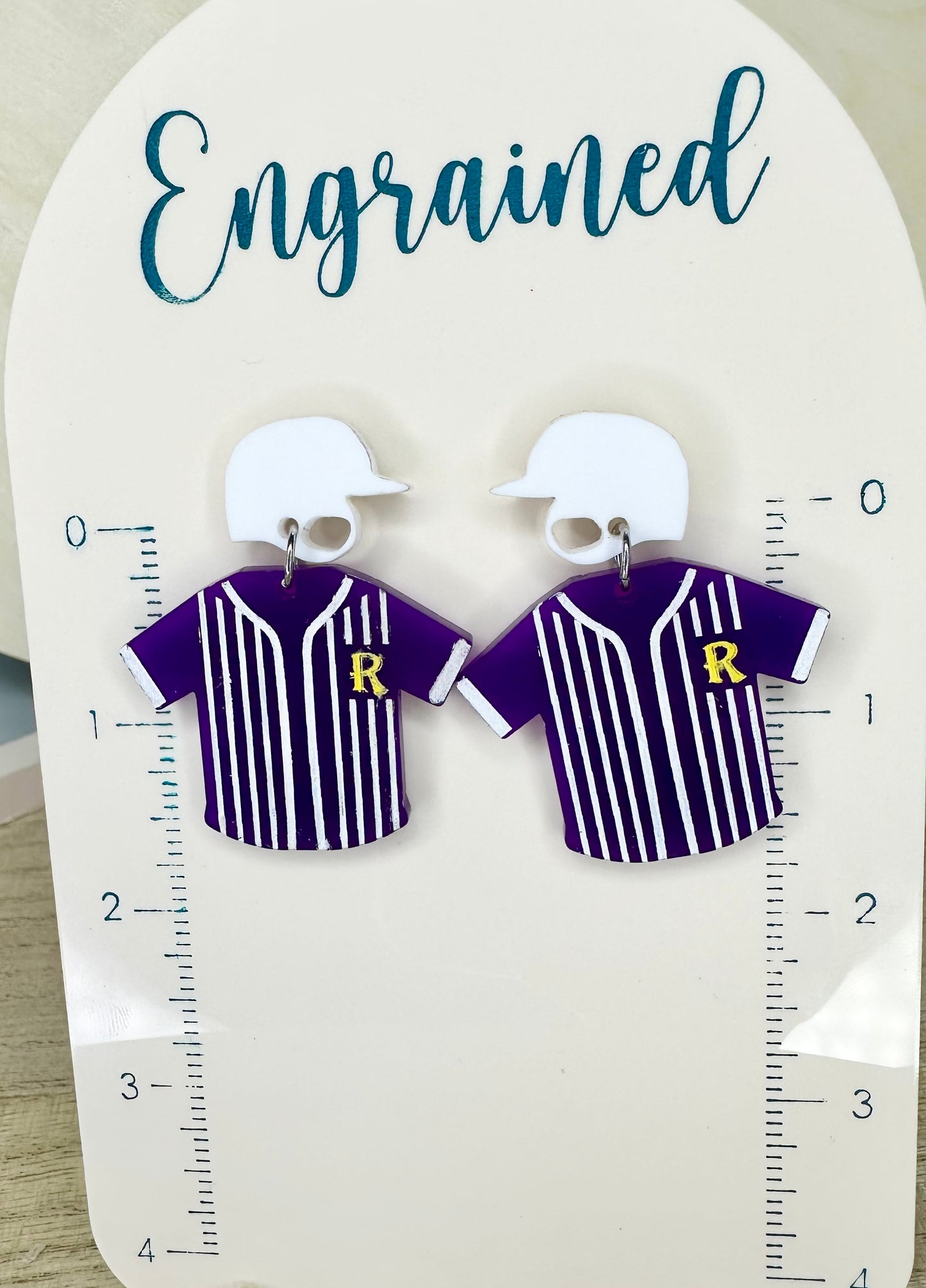 Baseball Jersey Earrings