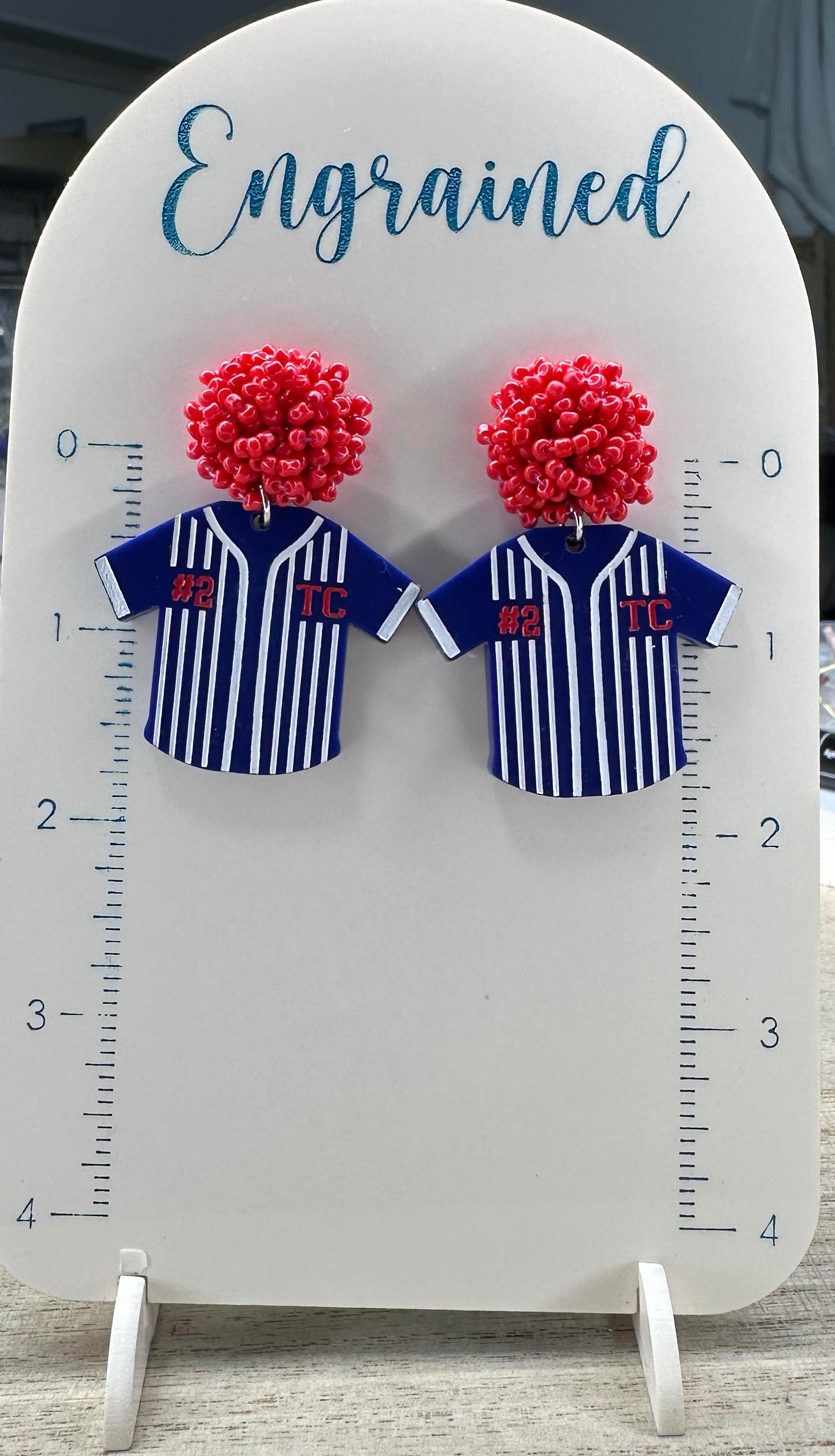 Baseball Jersey Earrings