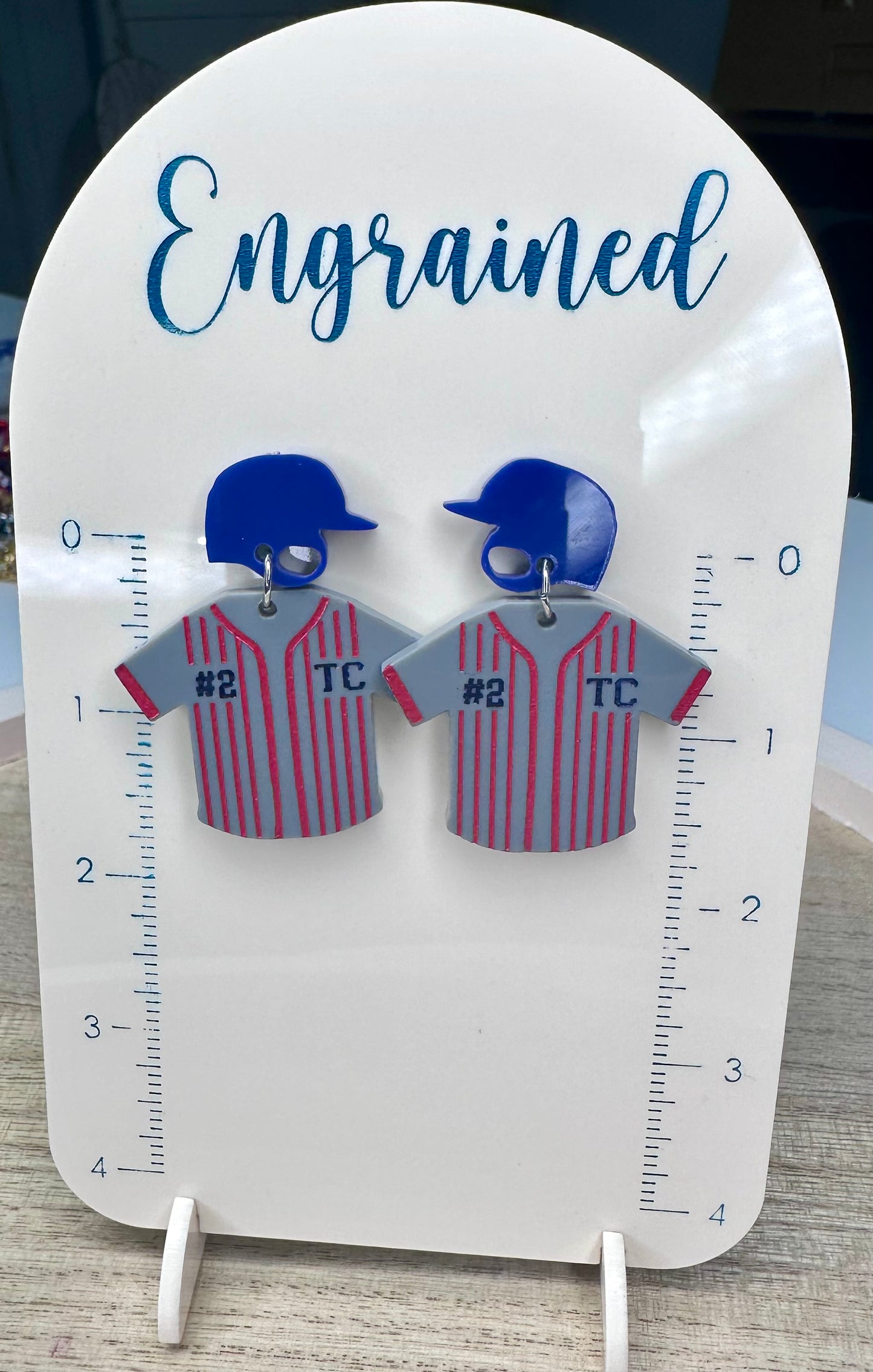 Baseball Jersey Earrings