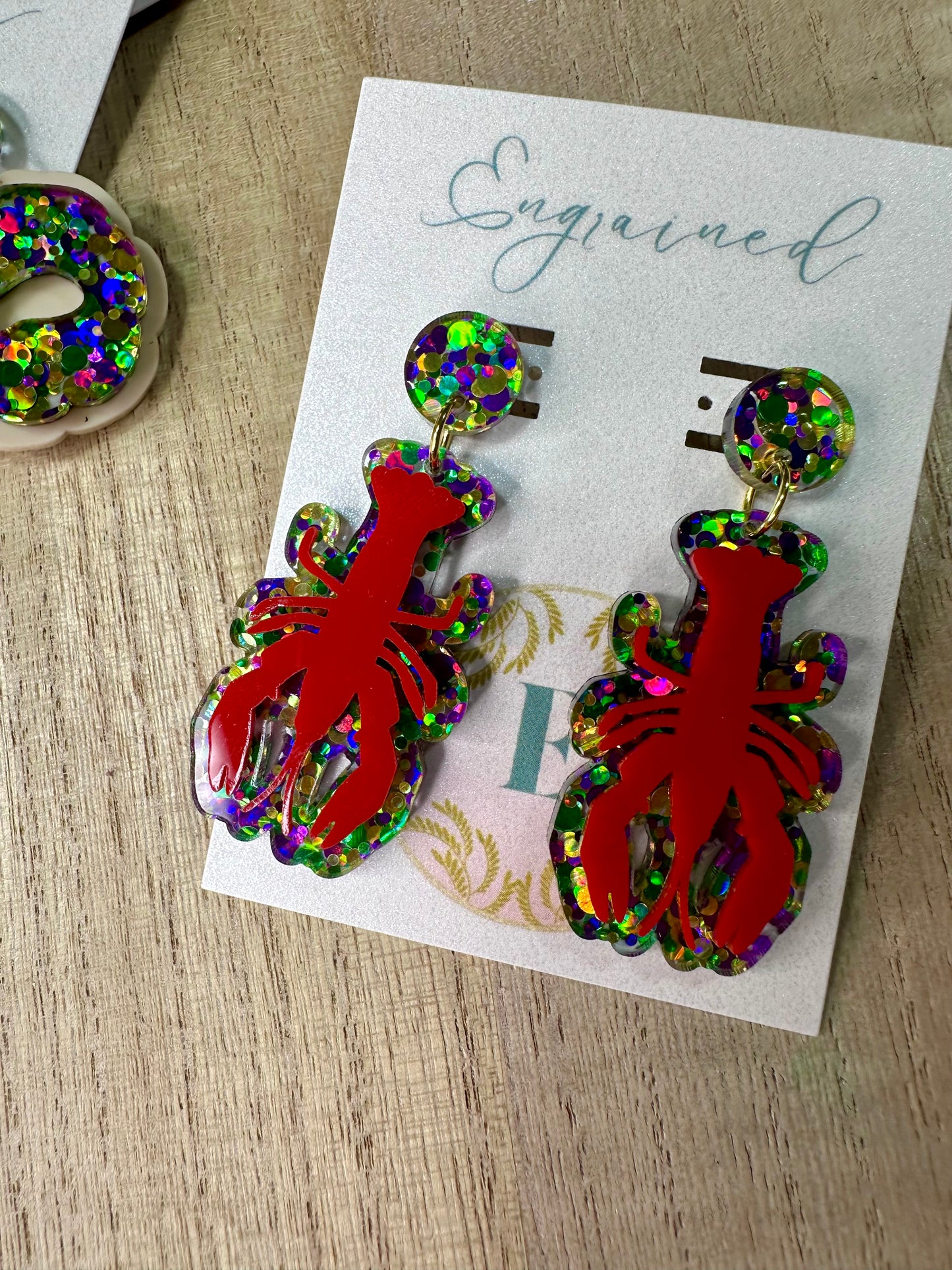 Mardi Gras Earrings SVG FILE ONLY