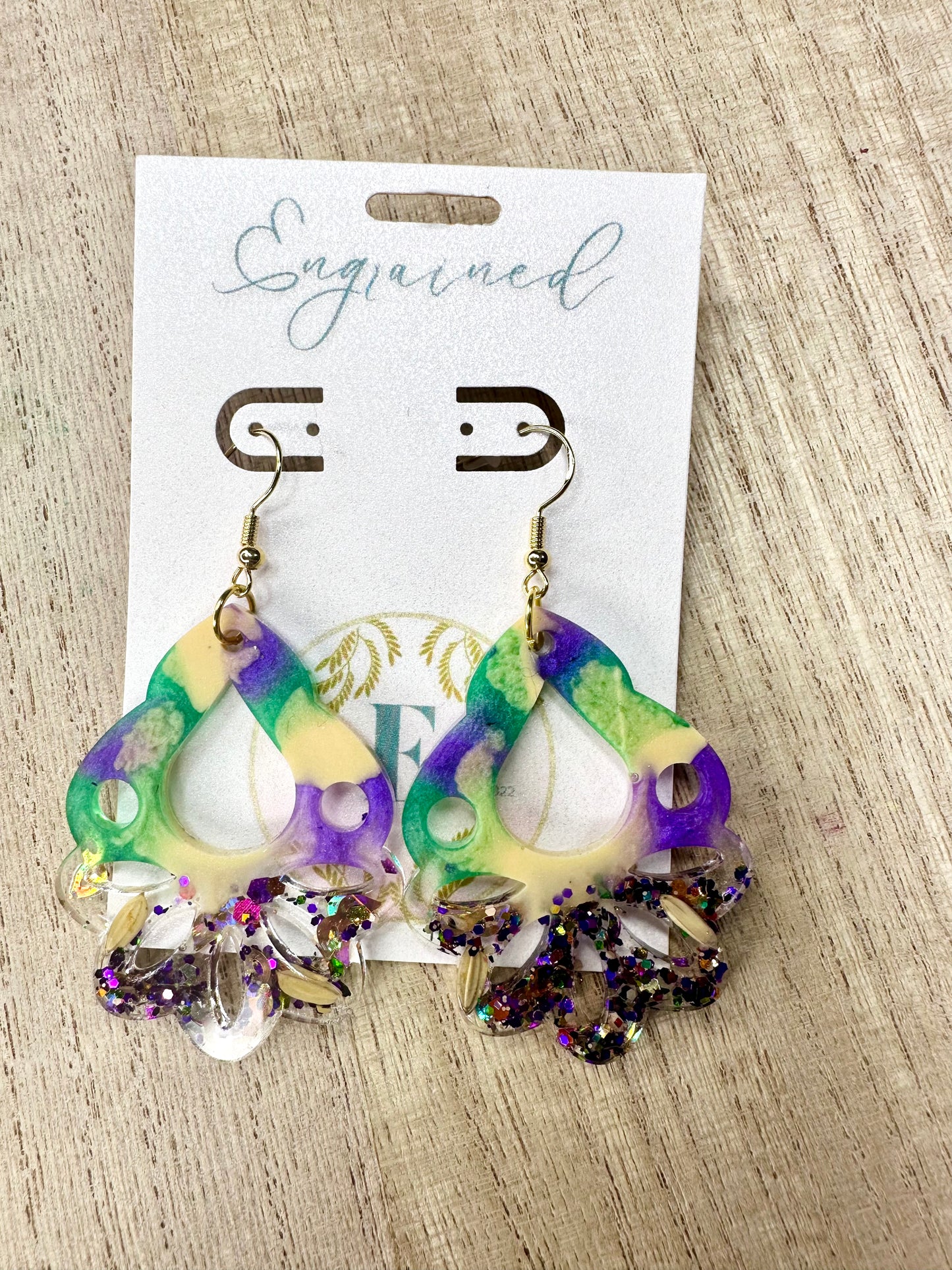 Mardi Gras Earrings