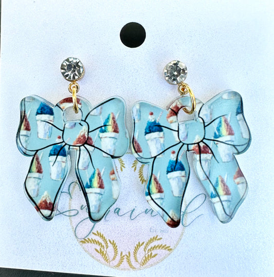 Snocone Bow Earrings