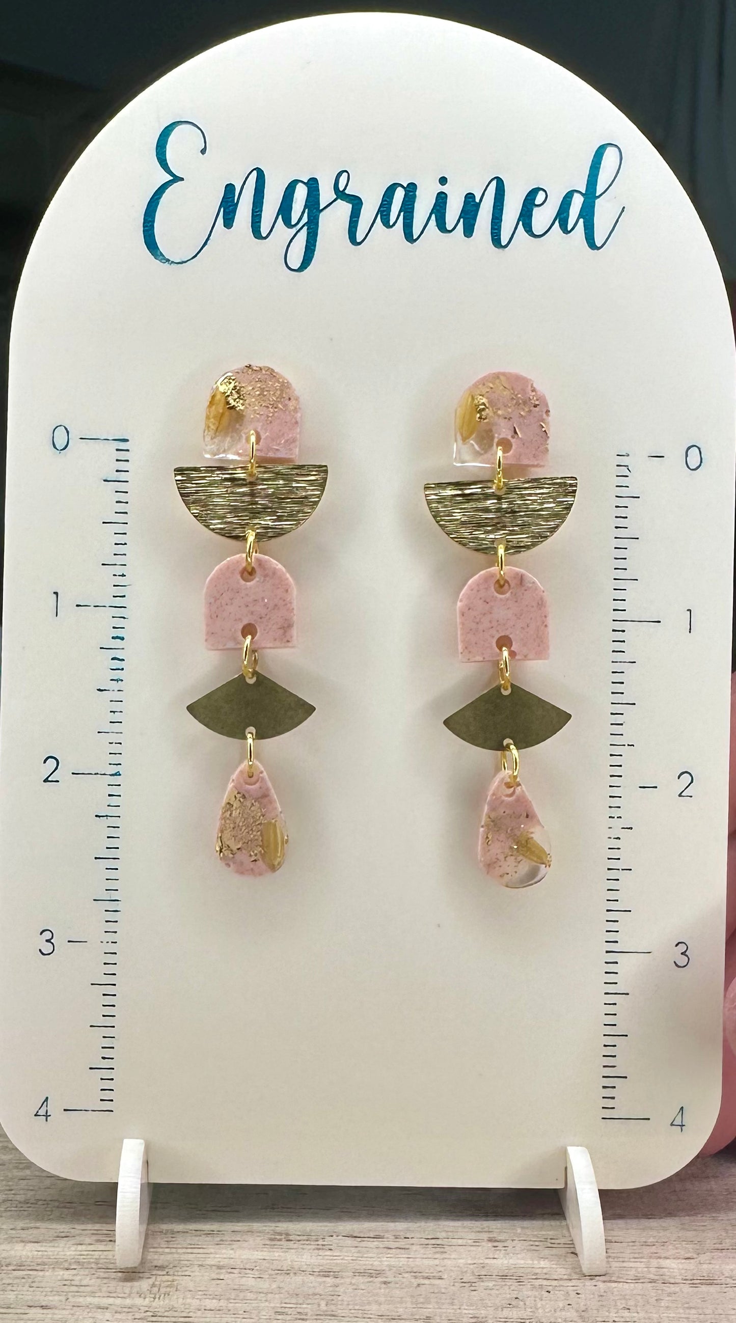 Blush and Gold Earrings