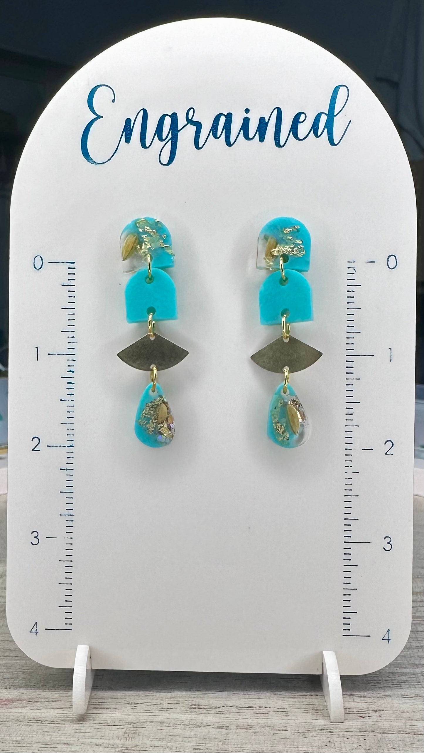 Turquoise and Gold Earrings