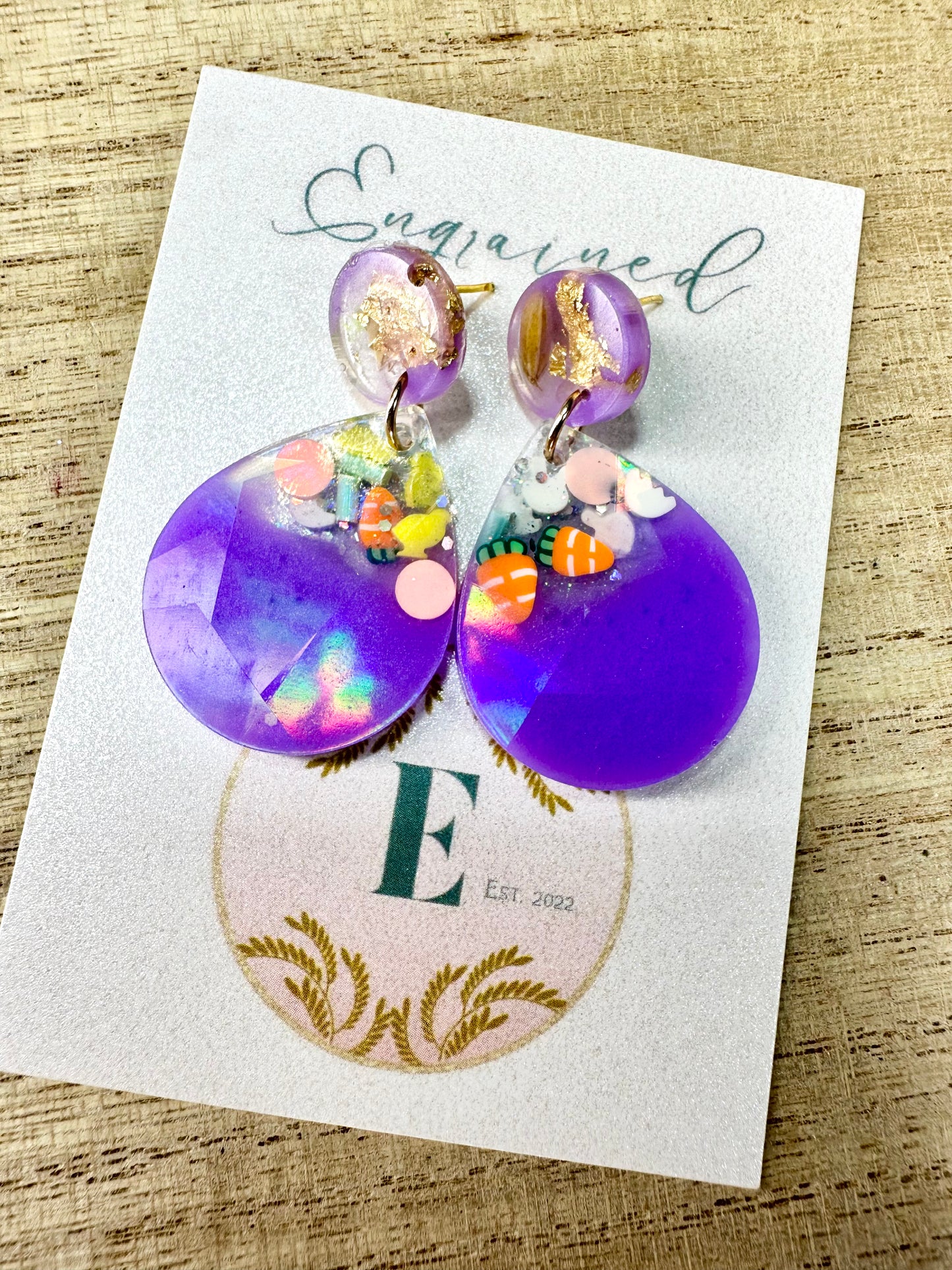 Easter Holographic earrings