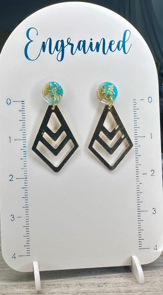 Turquoise Aztec Earrings