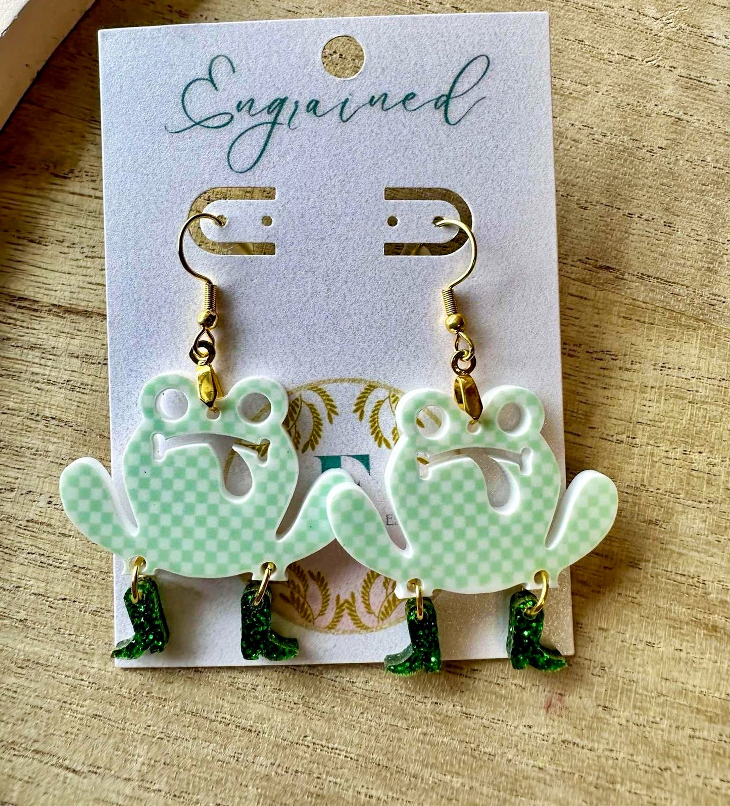 Frogs with Boots Earrings