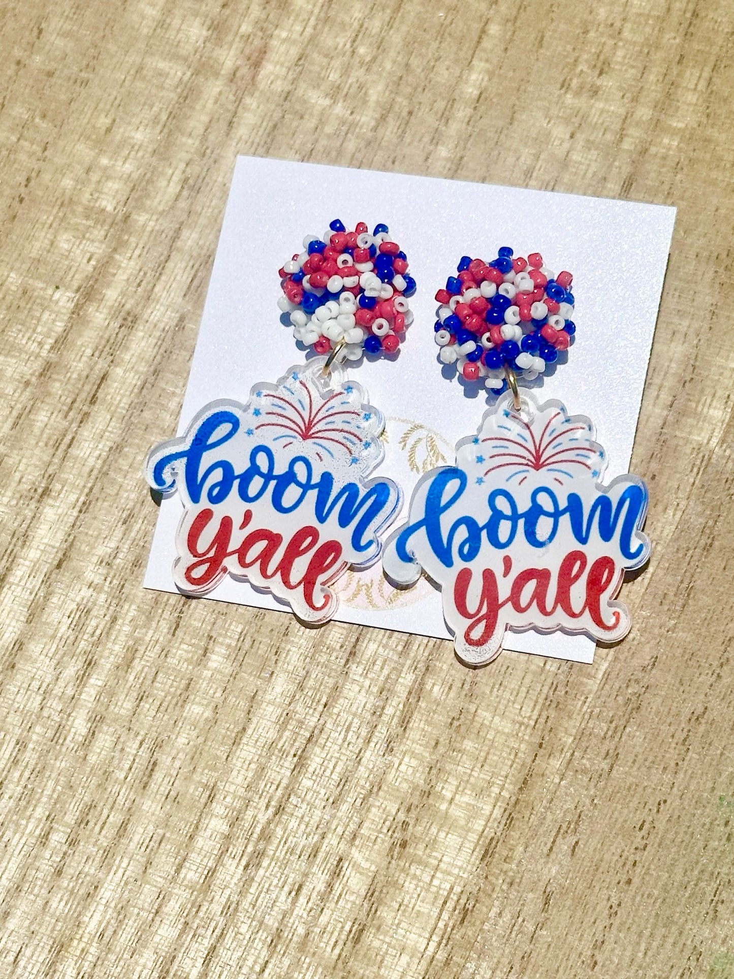 Firework "Boom Yall" Earrings