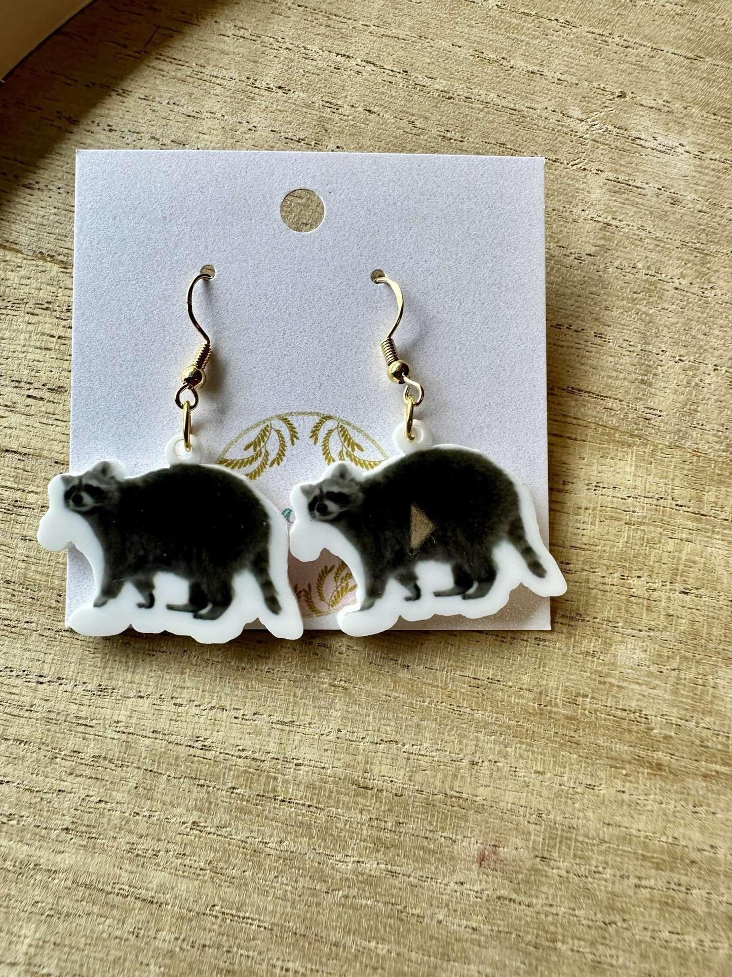 Raccoon Earrings