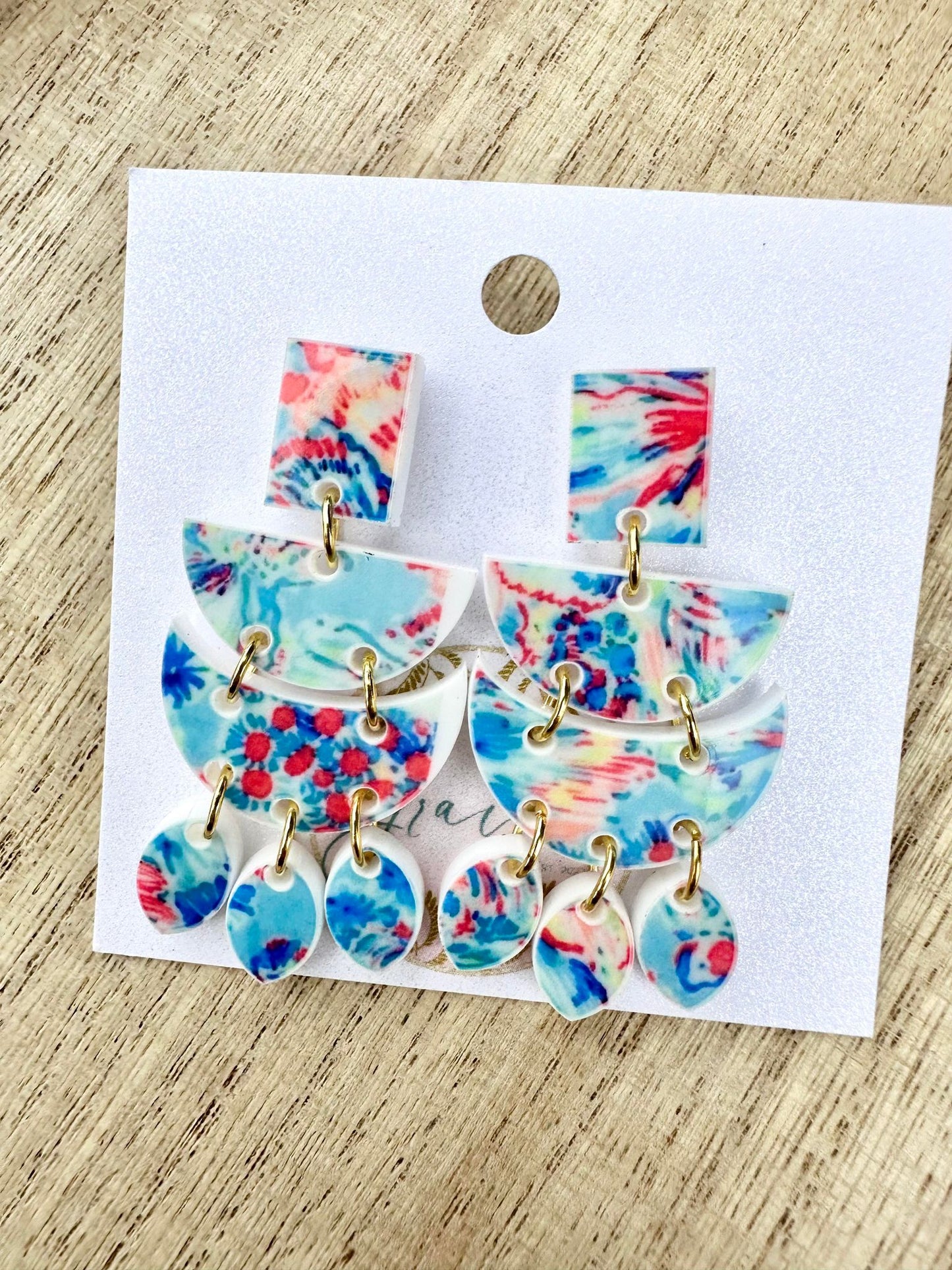 Tie Dye USA Earrings